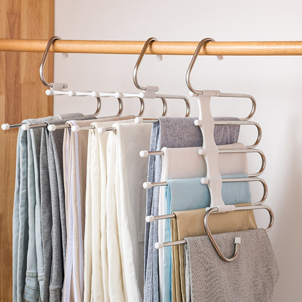 Estilo Etico - 5 In 1 Wardrobe Hanger Multi-functional Clothes Hangers Pants Stainless Steel